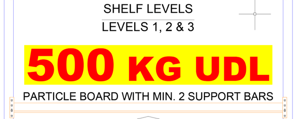 Picking levels or shelf levels for pallet racking